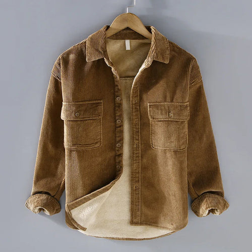Helvano | Gerippte Herrenjacke mit Knopfleiste