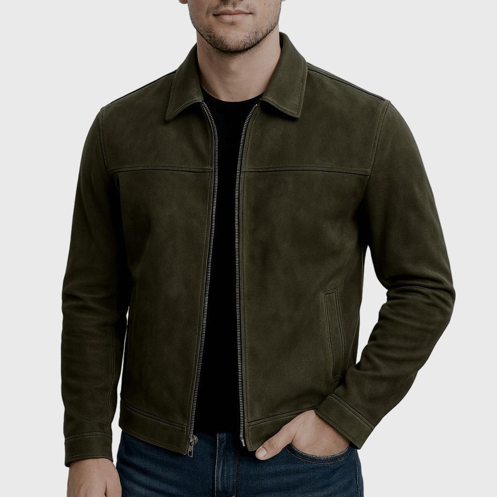 Helvano | Herren Lederjacke mit Reissverschluss