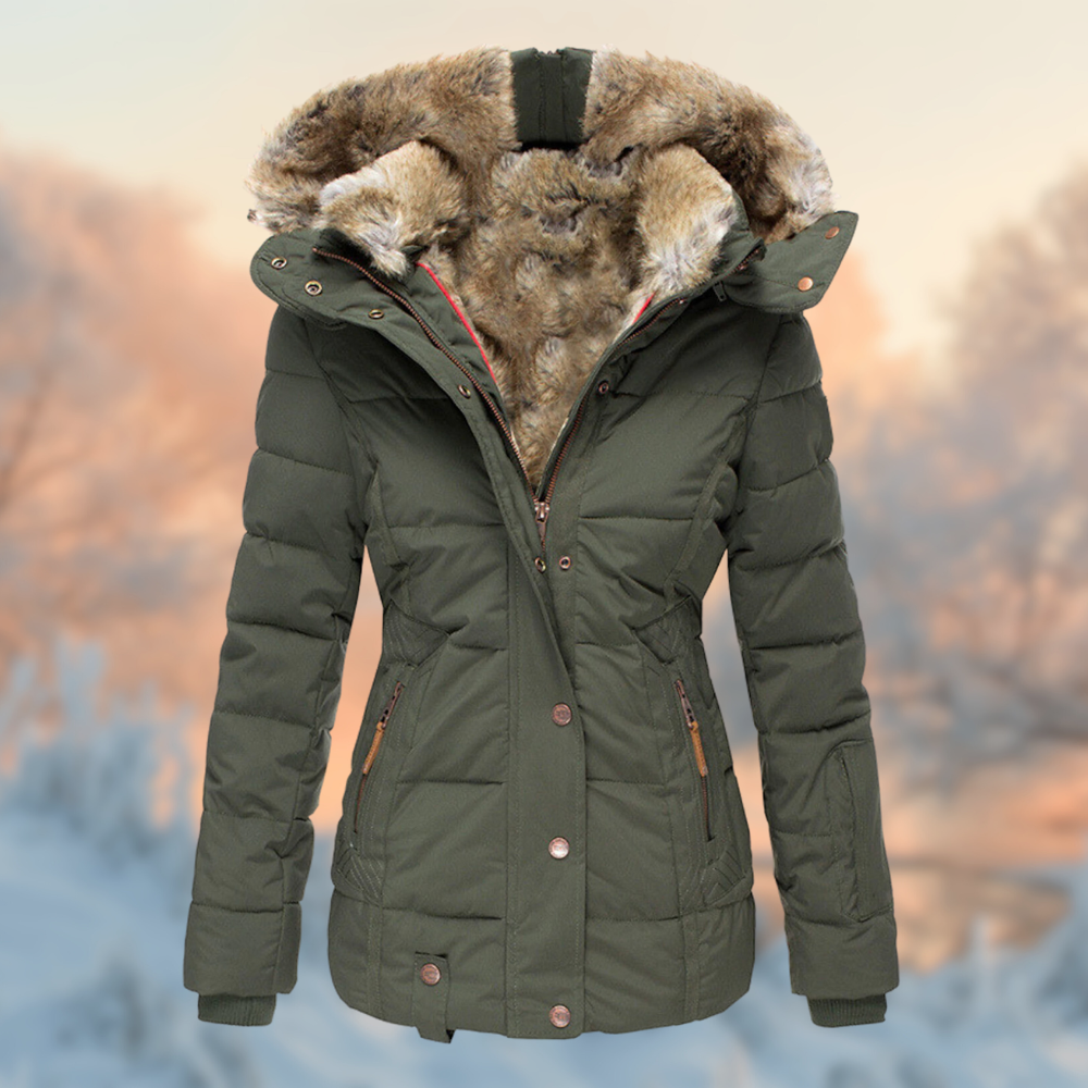 Helvano | Gepolsterte Winterjacke mit Plüschfutter für Damen