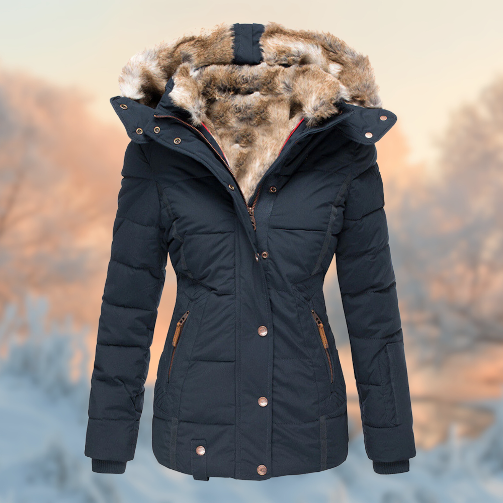 Helvano | Gepolsterte Winterjacke mit Plüschfutter für Damen