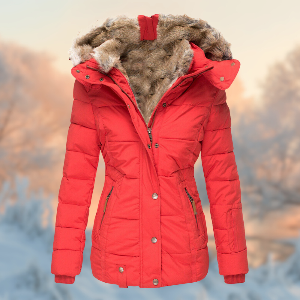 Helvano | Gepolsterte Winterjacke mit Plüschfutter für Damen