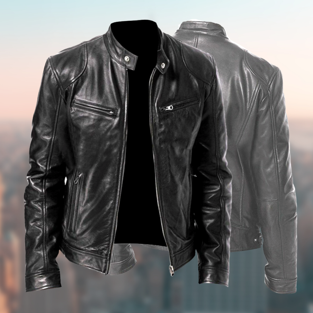 Helvano | Lederjacke für Herren in Schwarz