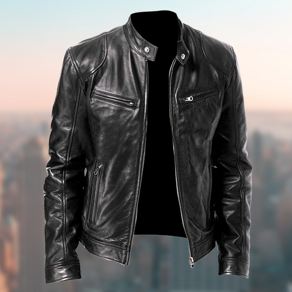 Helvano | Lederjacke für Herren in Schwarz