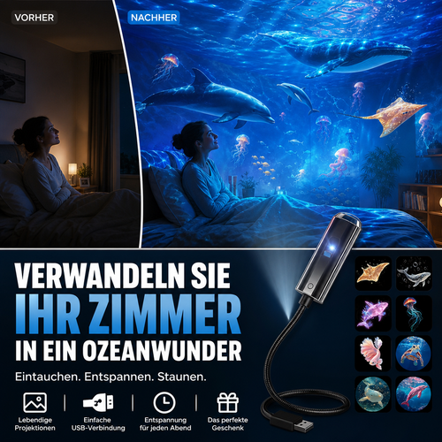 Helvano | LED Sternenhimmel-Projektor mit USB-Arm