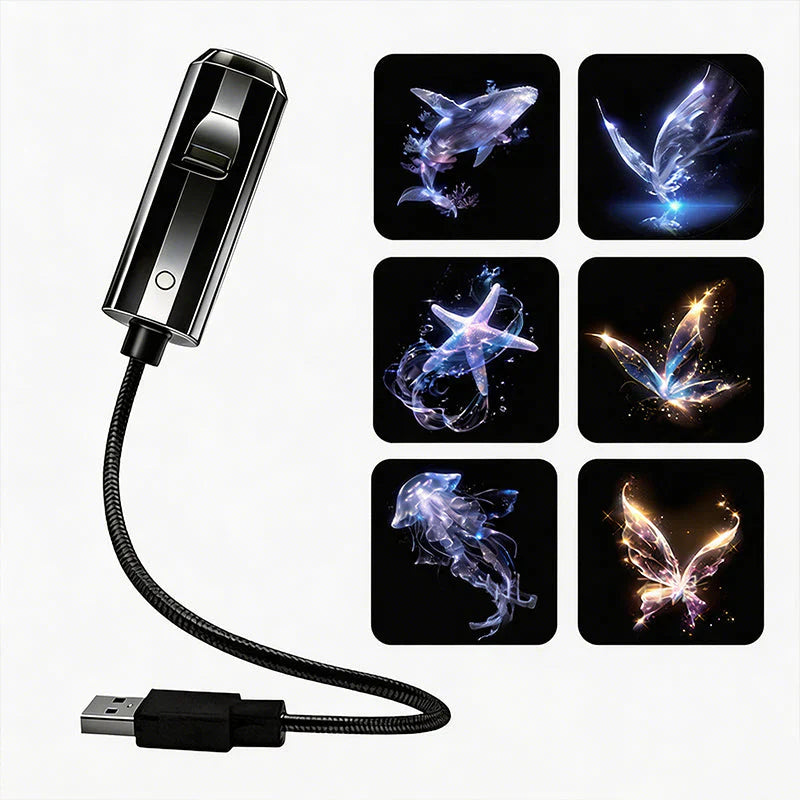 Helvano | LED Sternenhimmel-Projektor mit USB-Arm