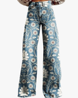 Helvano | Weite Boho-Hose für Damen in Blau