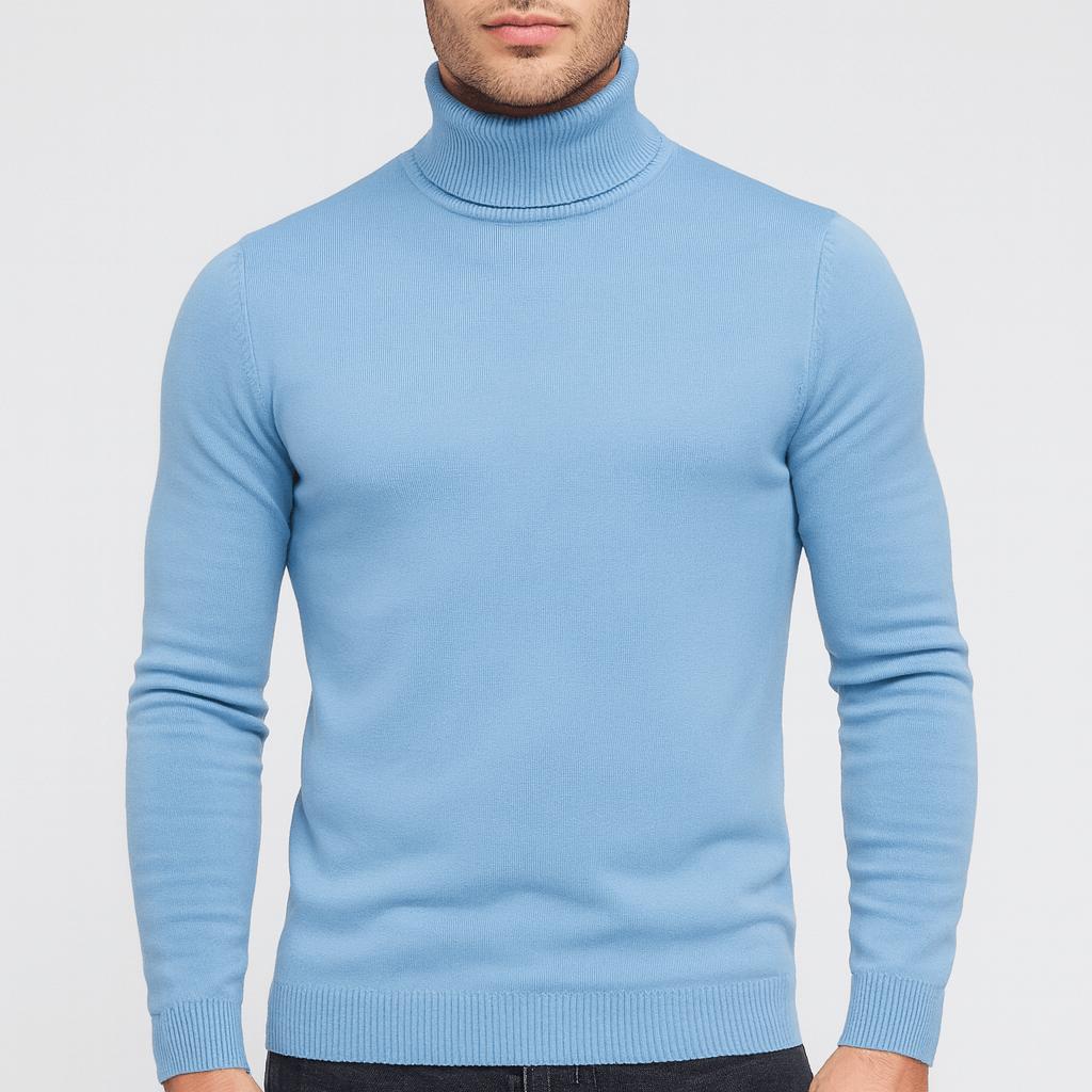 Helvano | Leichter Baumwoll-Rollkragenpullover für Herren