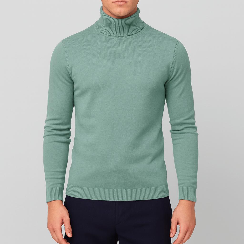 Helvano | Leichter Baumwoll-Rollkragenpullover für Herren