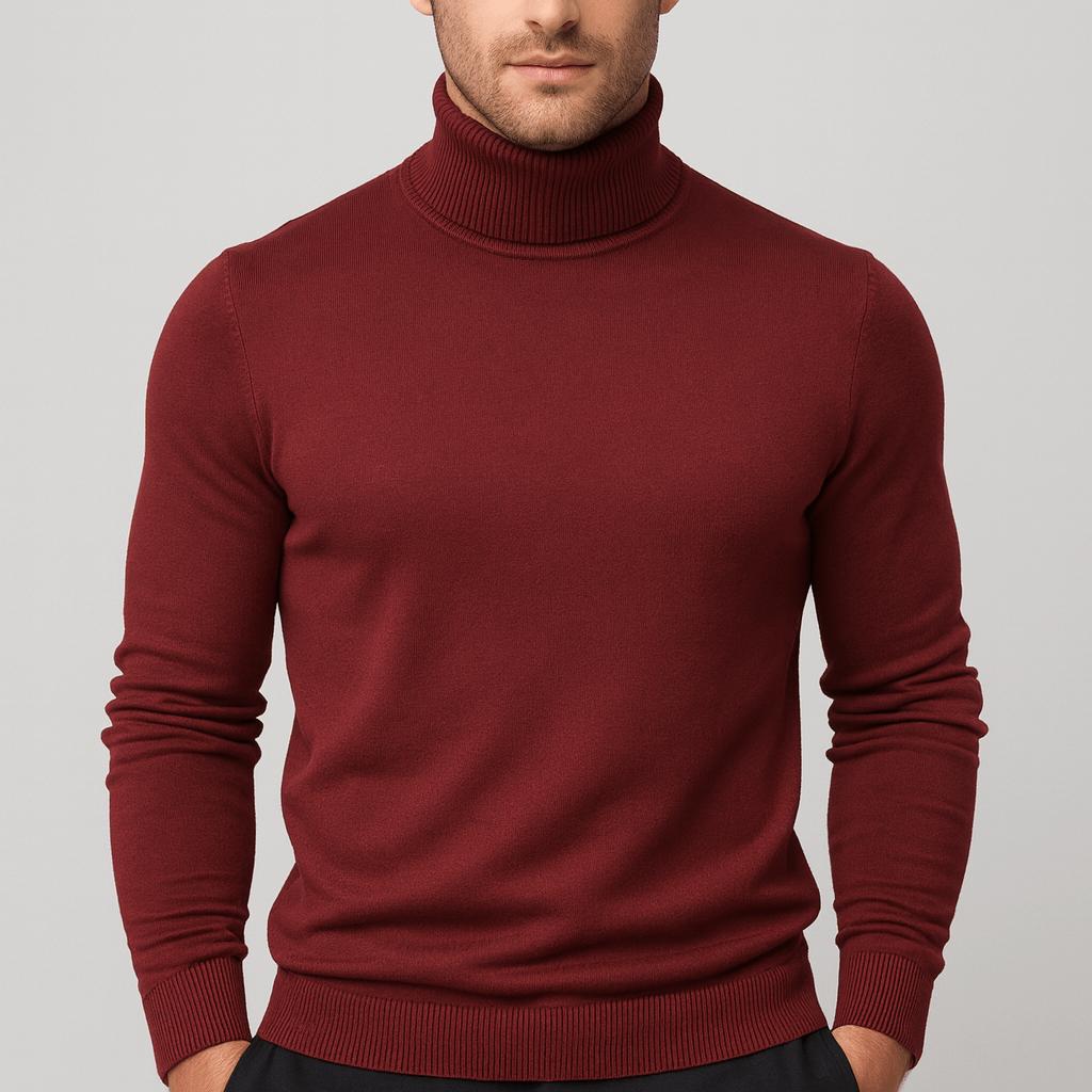 Helvano | Leichter Baumwoll-Rollkragenpullover für Herren