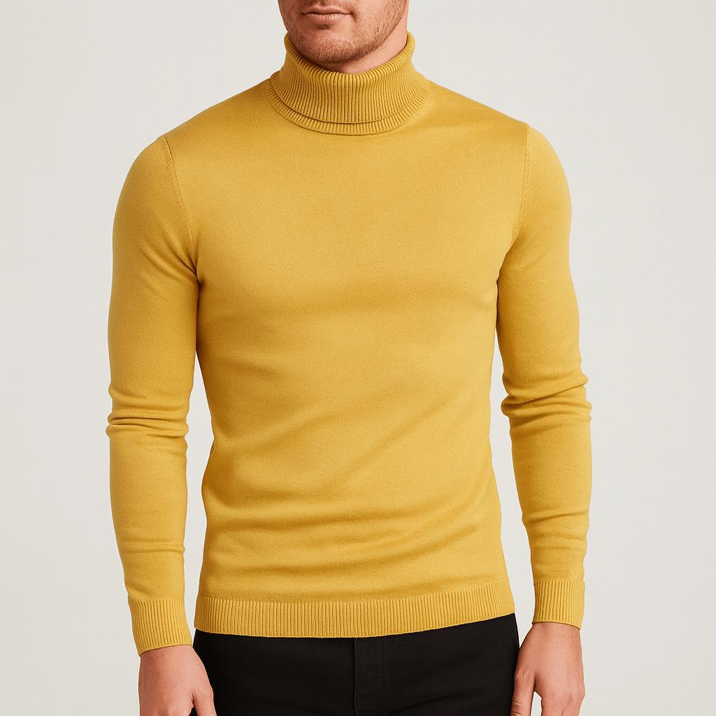 Helvano | Leichter Baumwoll-Rollkragenpullover für Herren
