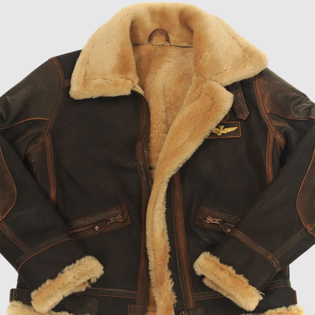 Helvano | Klassische Fliegerjacke für Herren in Braun