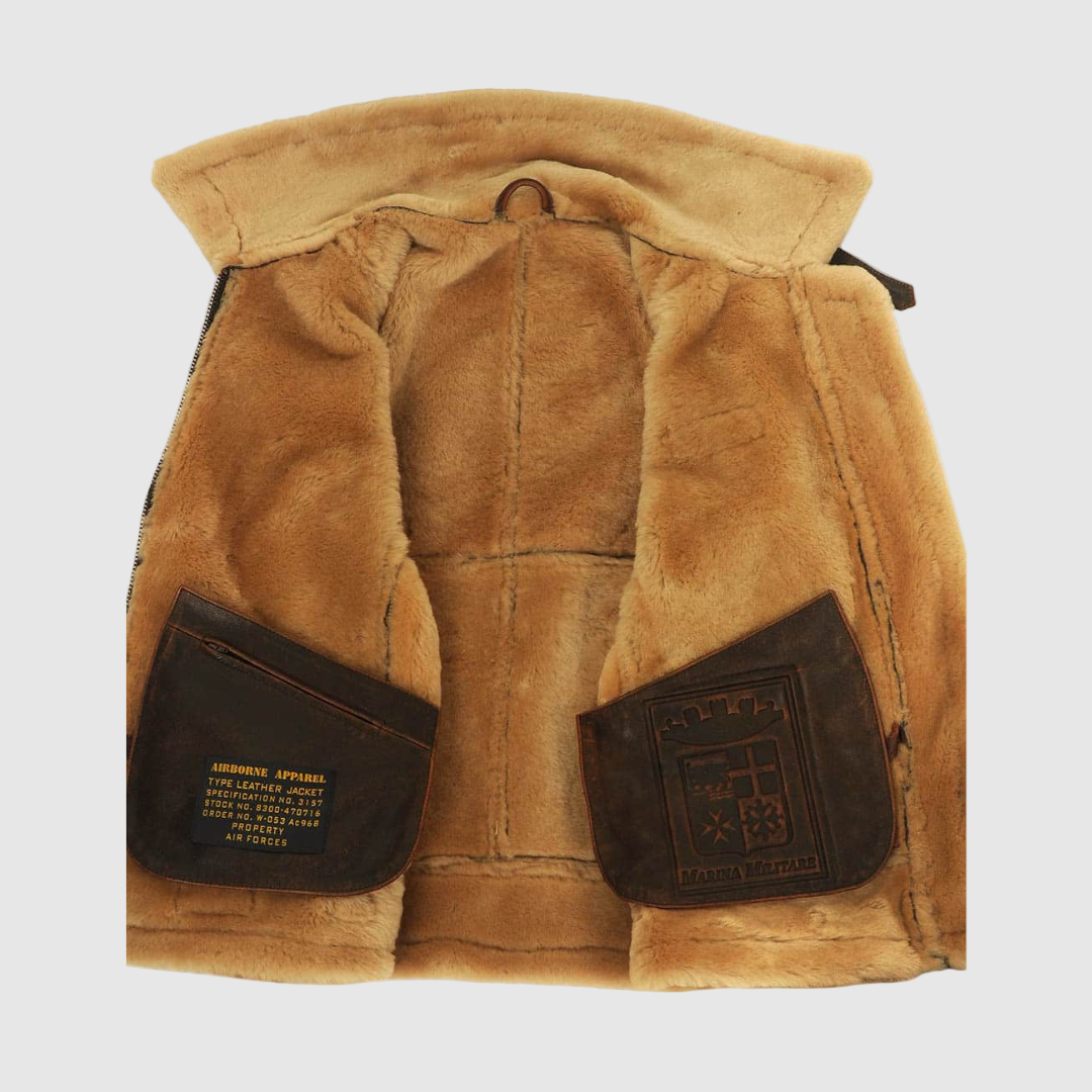 Helvano | Klassische Fliegerjacke für Herren in Braun