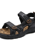 Helvano | Leder-Sandalen für Herren mit Klettverschluss