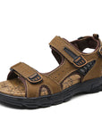 Helvano | Leder-Sandalen für Herren mit Klettverschluss