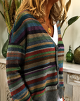 Helvano | Gestreifte Strickjacke für Damen