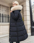 Helvano | Tailliertes Winterkleid für Damen mit langen Ärmeln