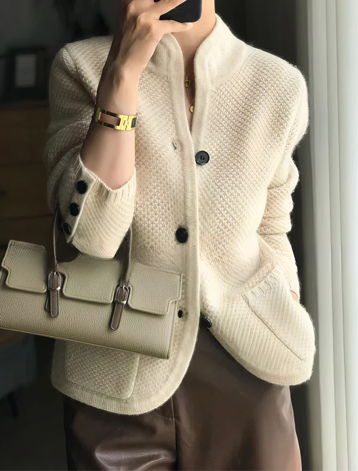 Helvano | Strickjacke mit Knopfleiste für Damen