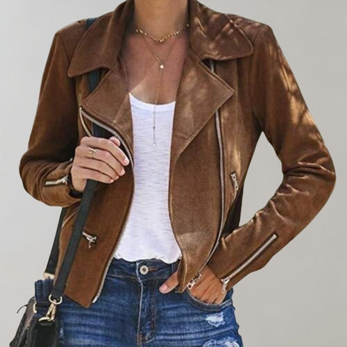 Helvano | Bikerjacke aus Wildleder für Damen