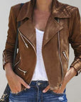 Helvano | Bikerjacke aus Wildleder für Damen