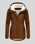 Helvano | Lange Winterjacke mit Kapuze für Damen