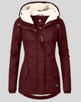 Helvano | Lange Winterjacke mit Kapuze für Damen