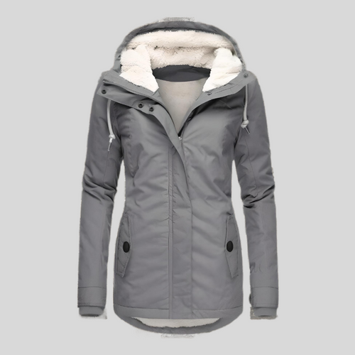 Helvano | Lange Winterjacke mit Kapuze für Damen