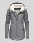 Helvano | Lange Winterjacke mit Kapuze für Damen