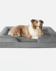 Helvano | Orthopädisches Hundebett in Grau & Schwarz