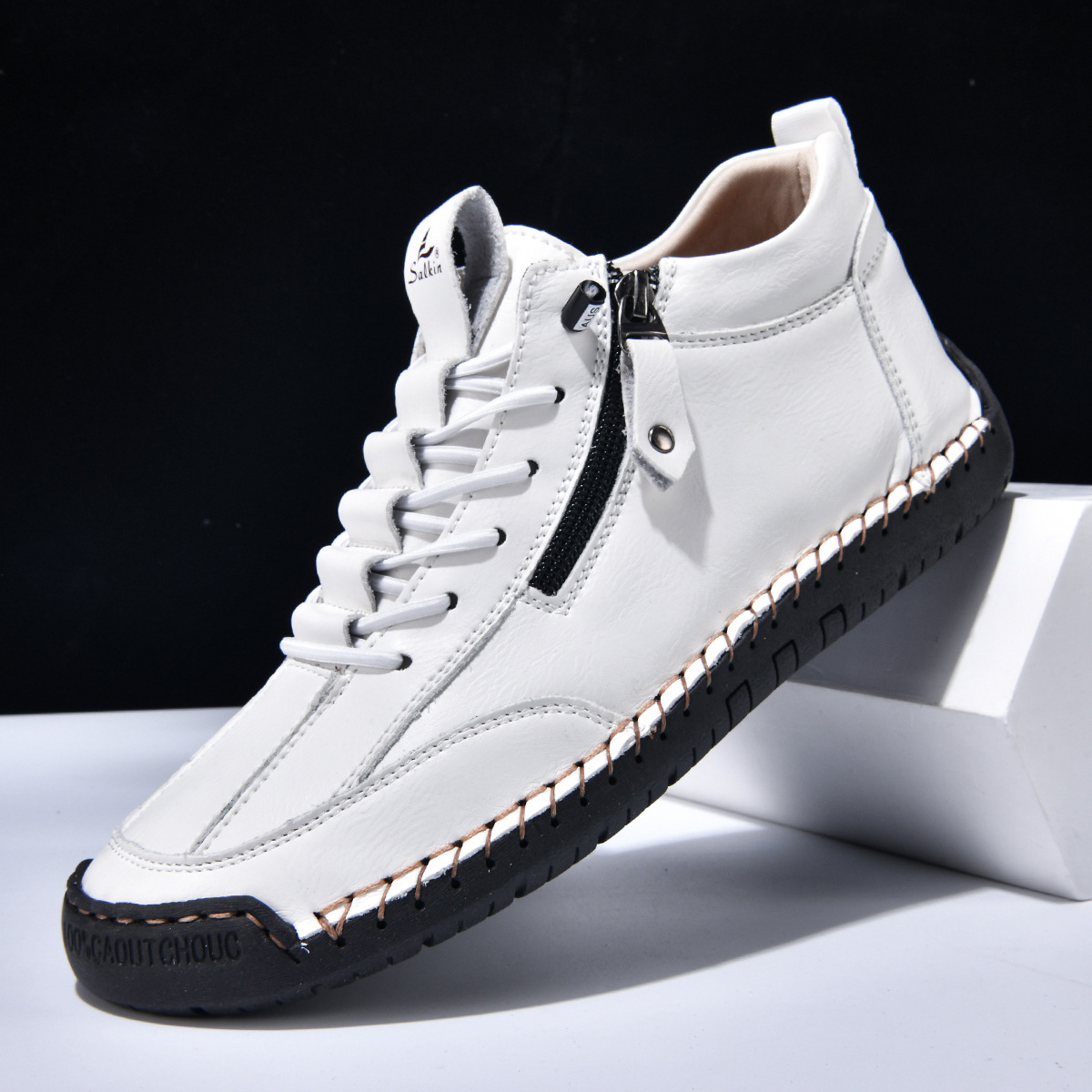 Helvano | Nubuk-Sneaker mit Reissverschluss für Herren