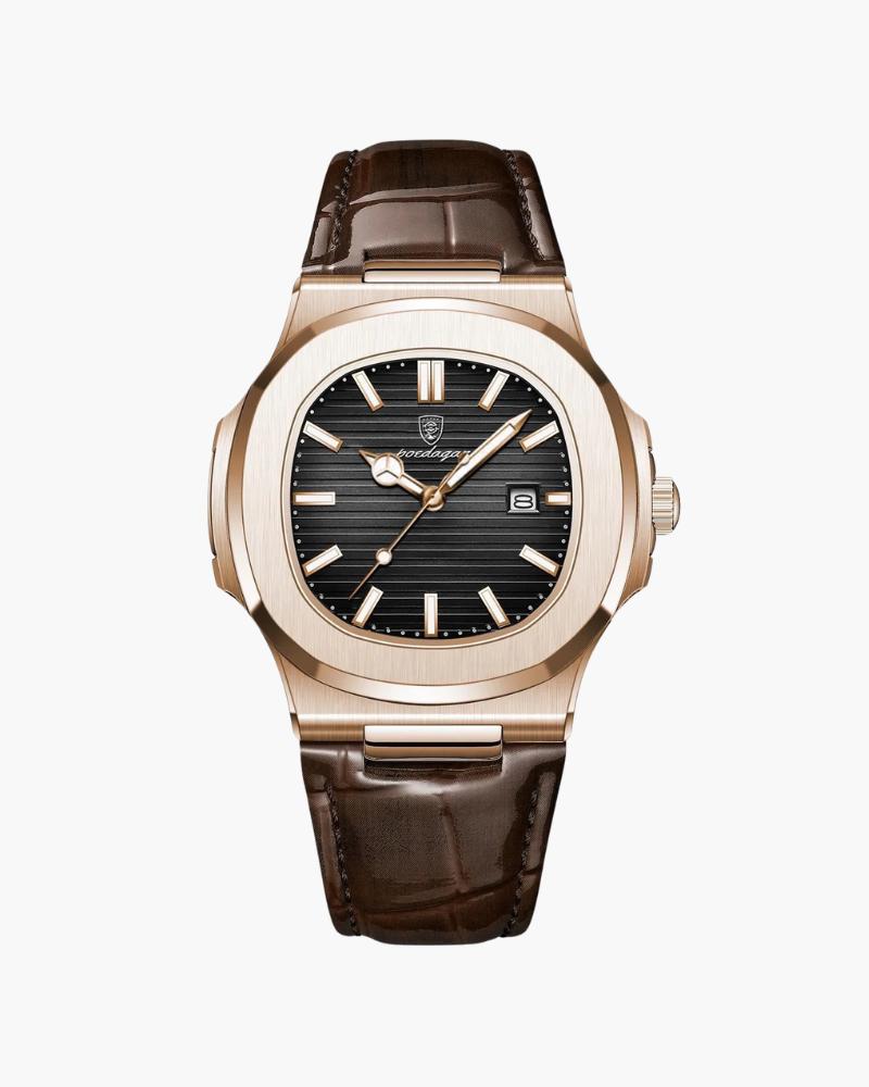 Helvano | Herren-Armbanduhr mit Chronograph und Lederband