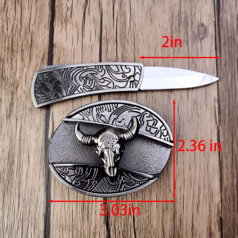 Helvano | Ovale Gürtelschnalle aus Metall für Herren