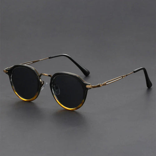 Helvano | Runde zweifarbige Sonnenbrille für Herren