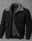 Helvano | Herrenjacke mit Kunstfell in Schwarz