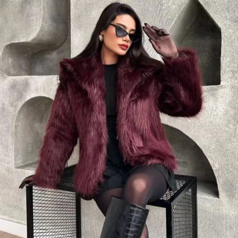 Helvano | Warme Kunstpelzjacke für Damen
