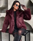 Helvano | Warme Kunstpelzjacke für Damen