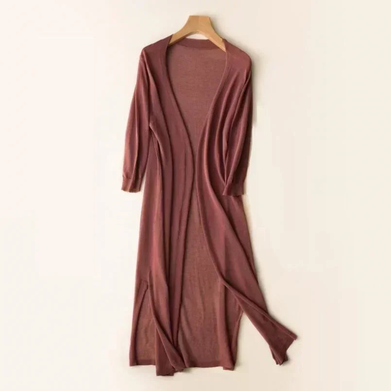 Helvano | Leichter Langer Cardigan für Damen