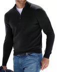 Helvano | Herren Troyer-Pullover mit kurzem Reissverschluss