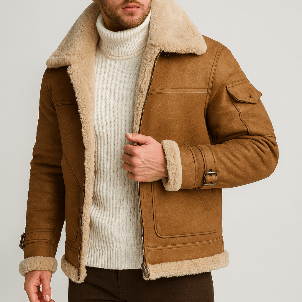 Helvano | Lederjacke mit Taschen für Herren