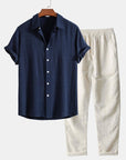 Helvano | Herren-Set mit Kurzarmhemd und Hose
