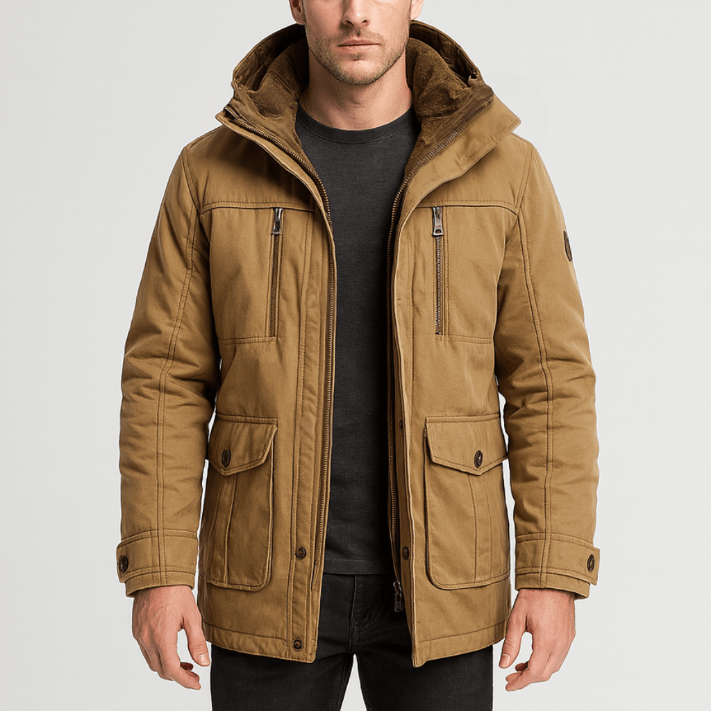 Helvano | Warme Winterjacke für Herren mit vielen Taschen