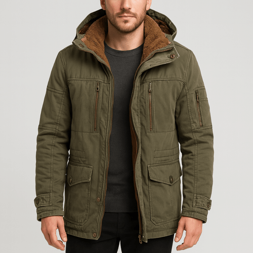 Helvano | Warme Winterjacke für Herren mit vielen Taschen