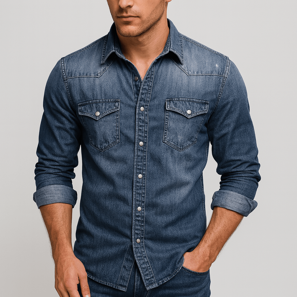 Helvano | Klassisches Jeanshemd für Herren