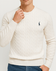 Helvano | Grobstrick-Pullover mit Zopfmuster für Herren