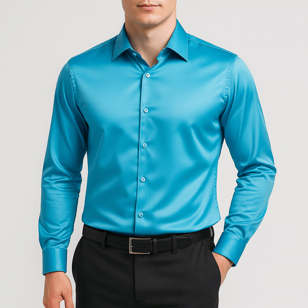 Helvano | Slim-Fit Satinhemd für Herren