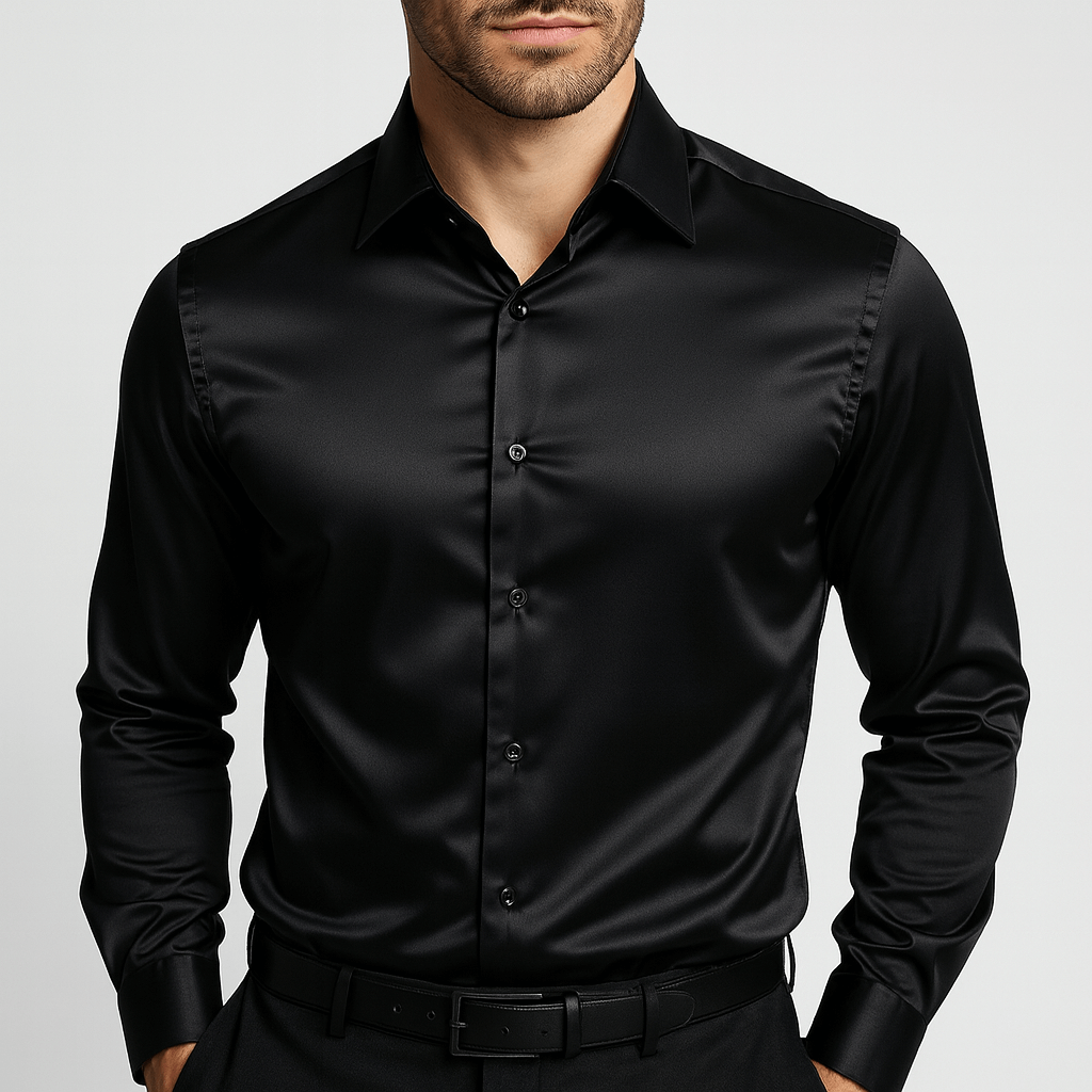 Helvano | Slim-Fit Satinhemd für Herren