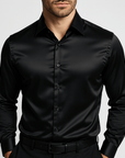 Helvano | Slim-Fit Satinhemd für Herren