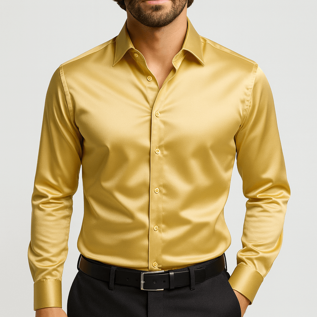 Helvano | Slim-Fit Satinhemd für Herren