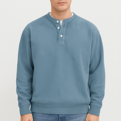 Helvano | Cord-Pullover mit Rippenstruktur für Herren