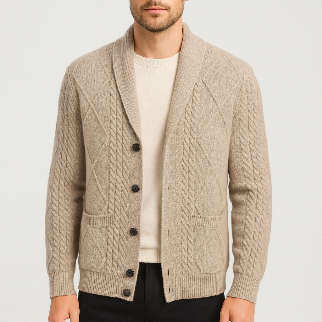 Helvano | Herren-Cardigan aus Merinowolle