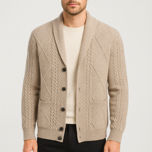 Helvano | Herren-Cardigan aus Merinowolle